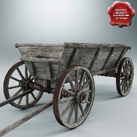 Old Wooden Cart V1